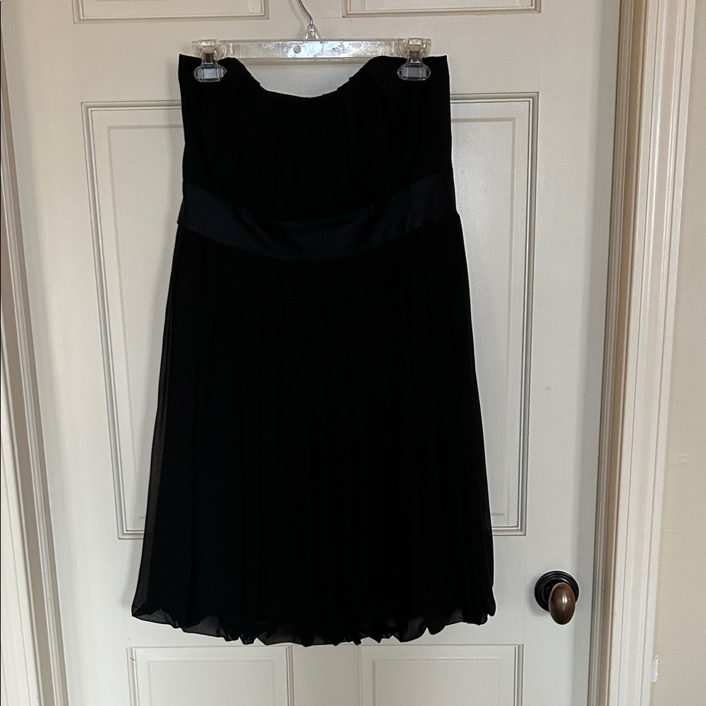White House Black Market Strapless Black Dress